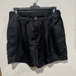 Black High-Waist Pleated Dress Shorts Dictionary Size Small 4-6 EUC